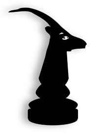 Ibex Knight chess piece
