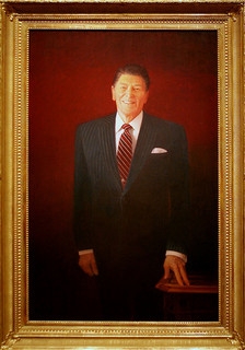 oil painting of Ronald Reagan