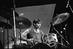 Charlie Watts playing drums