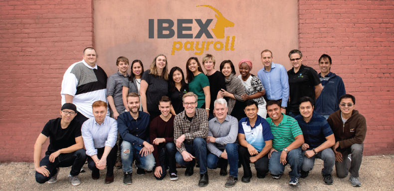 Group shot of the happy and engaged ibex team